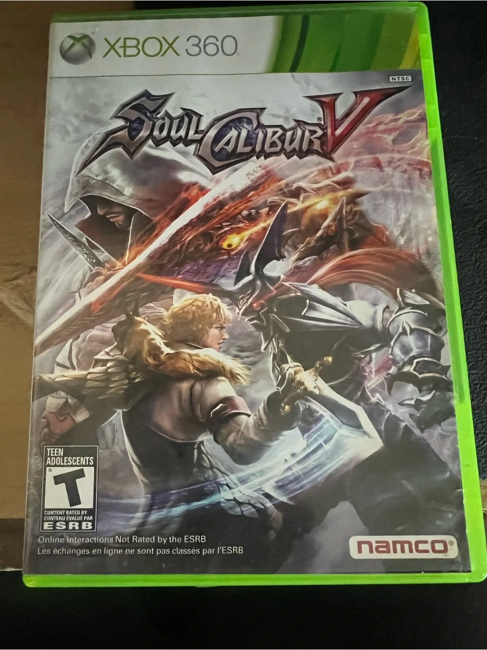Microsoft Xbox 360 Soul Calibur V - Green Case, Multicolor Art